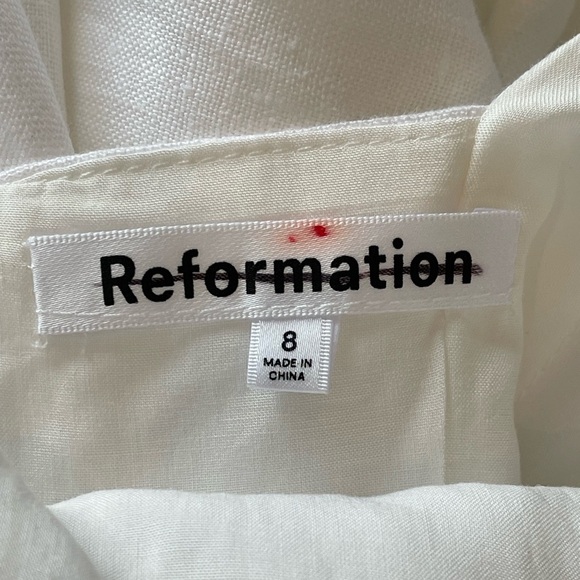 Reformation Clarabelle Linen Midi Dress Size 8 - Picture 5 of 13